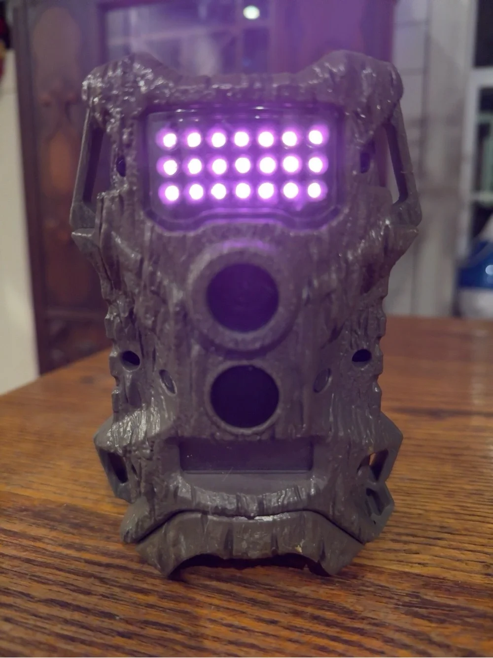 Trail Camera with Purple IR Illuminator - Camouflage Gray